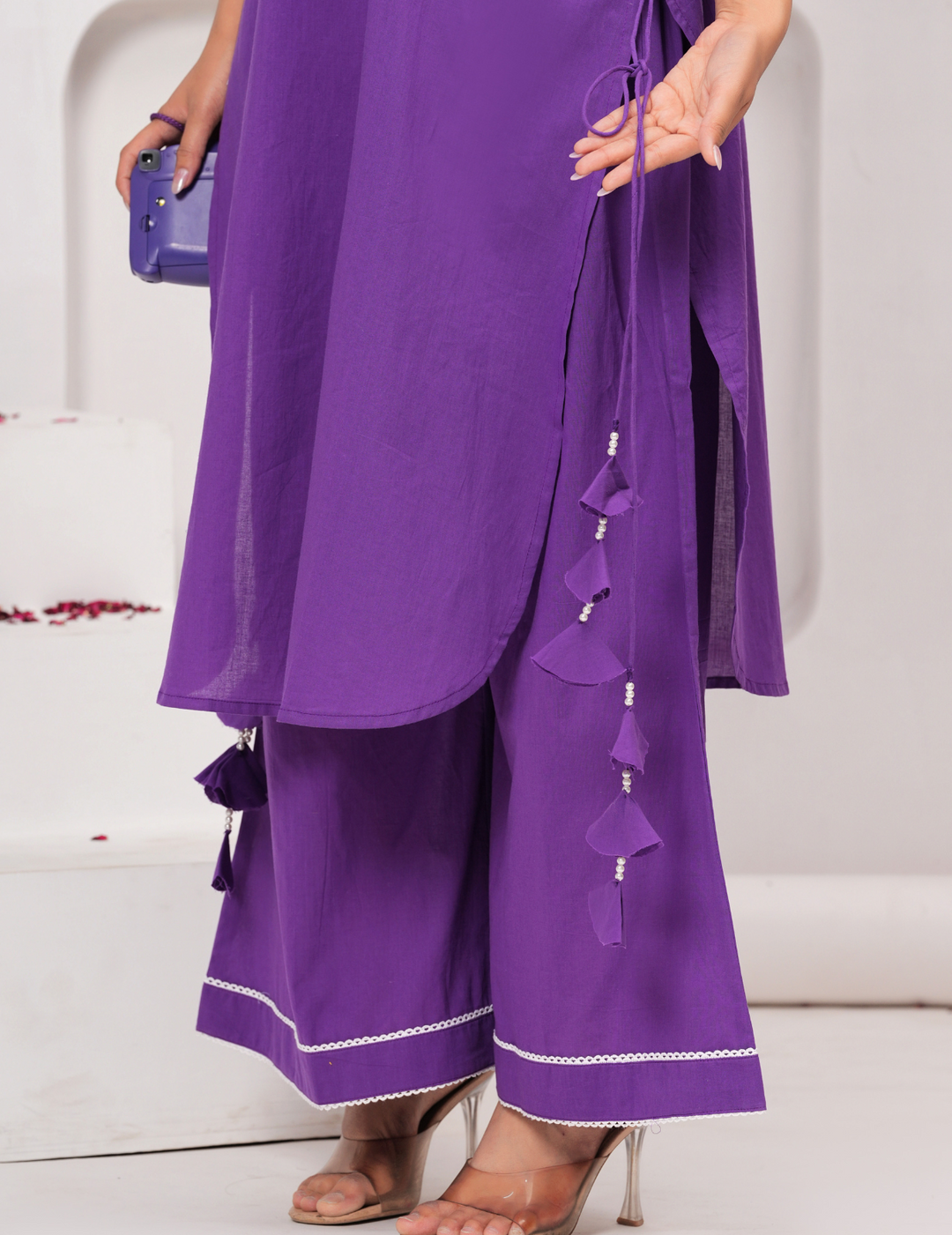 Purple Elegance Kurta and Plazo Set