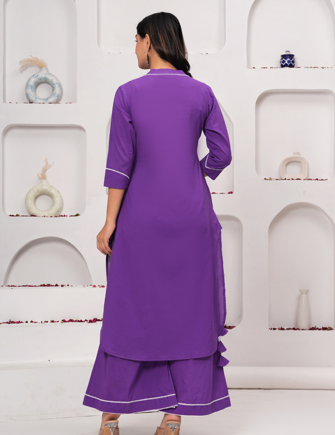 Purple Elegance Kurta and Plazo Set