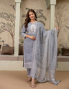 Slate Grey Pure Cotton Suit Set