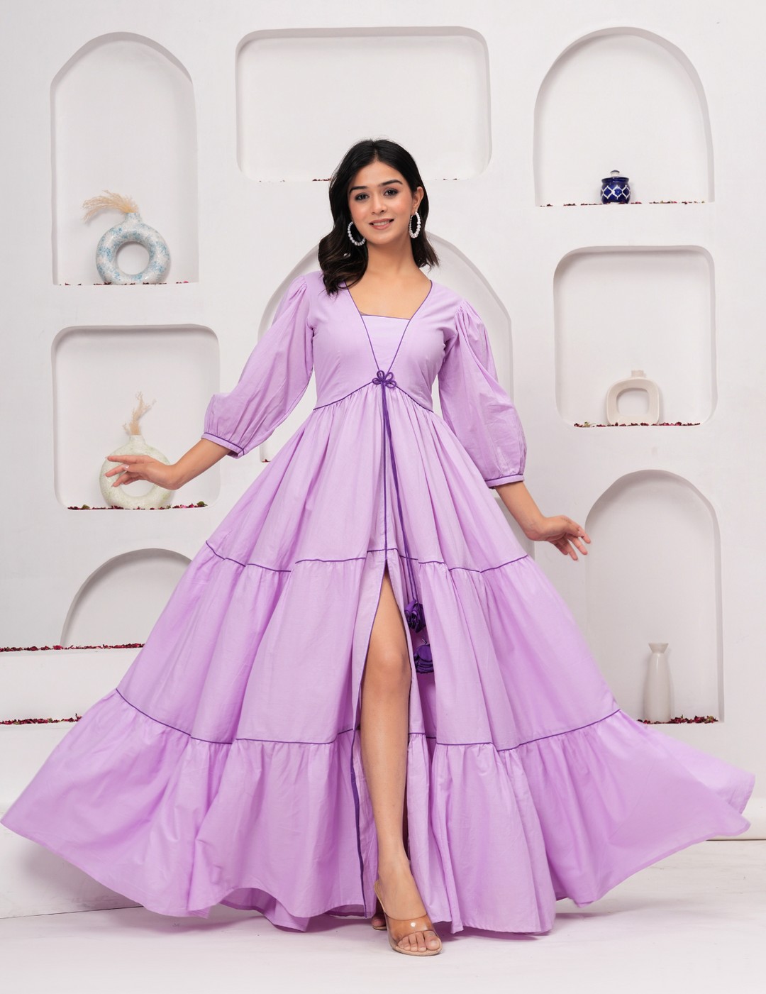 Lavender Dream Tiered Maxi Dress