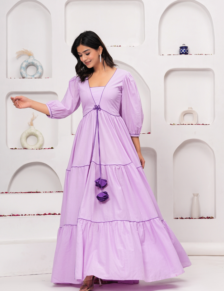 Lavender Dream Tiered Maxi Dress