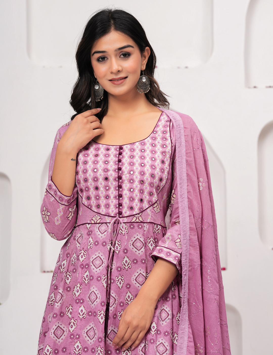 Orchid Pink Anarkali Set