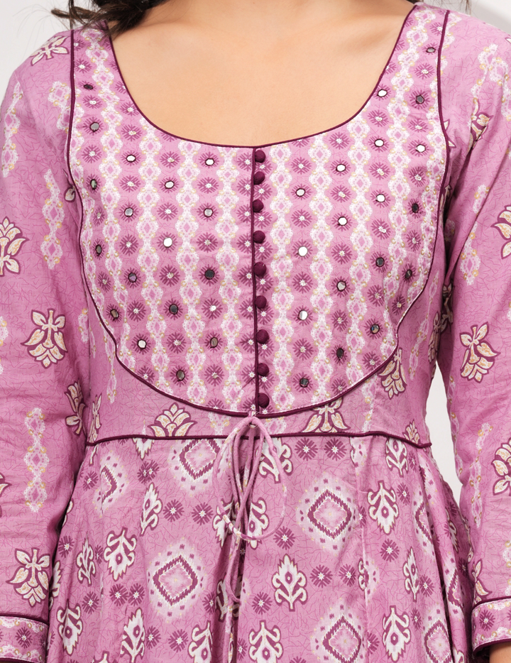 Orchid Pink Anarkali Set