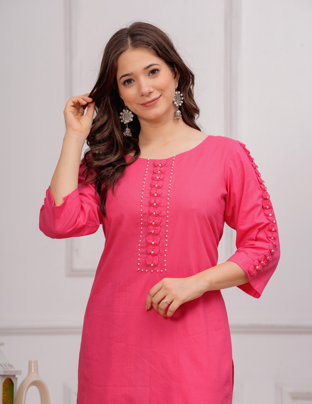 Chic Pink Kurta with Palazzo