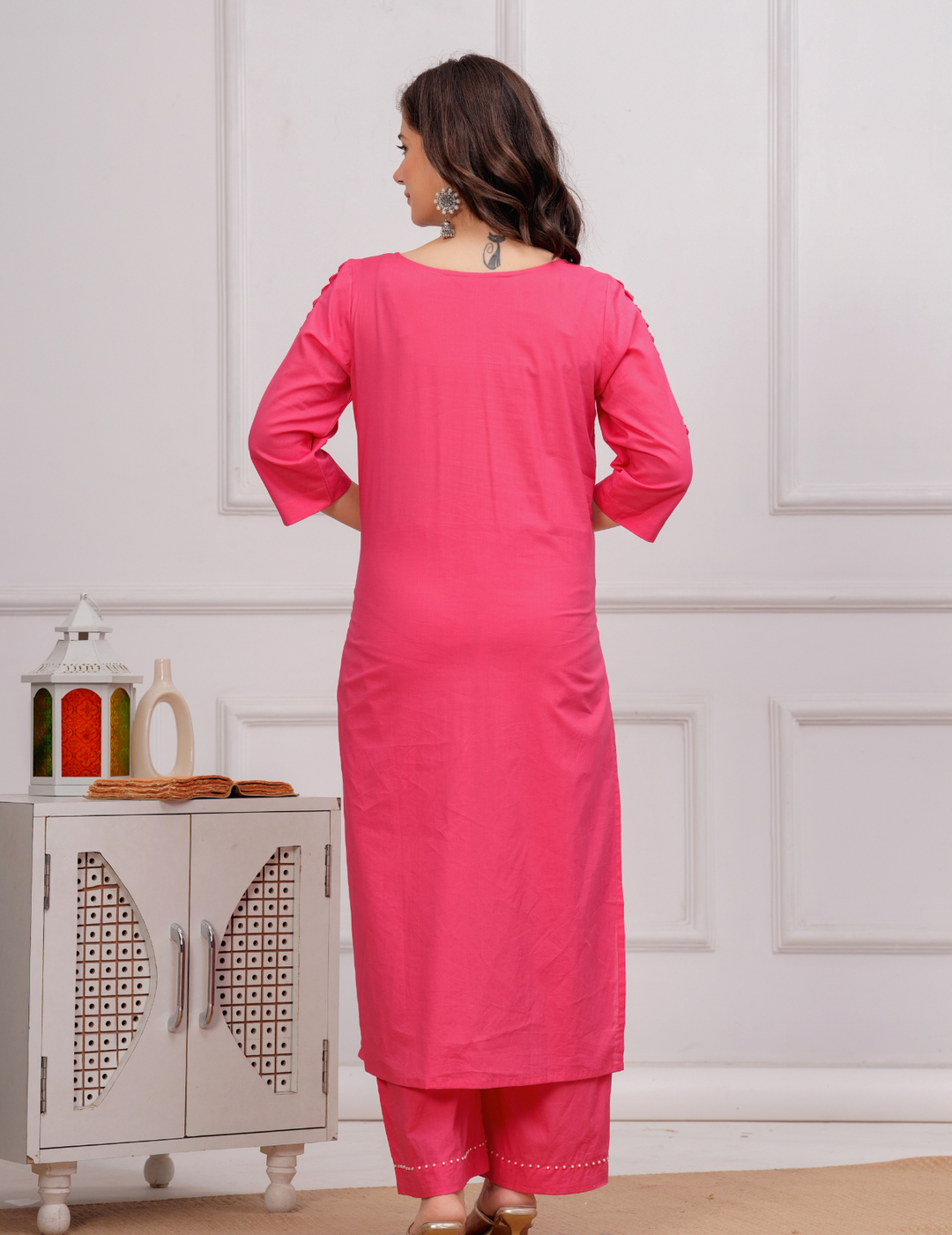 Chic Pink Kurta with Palazzo