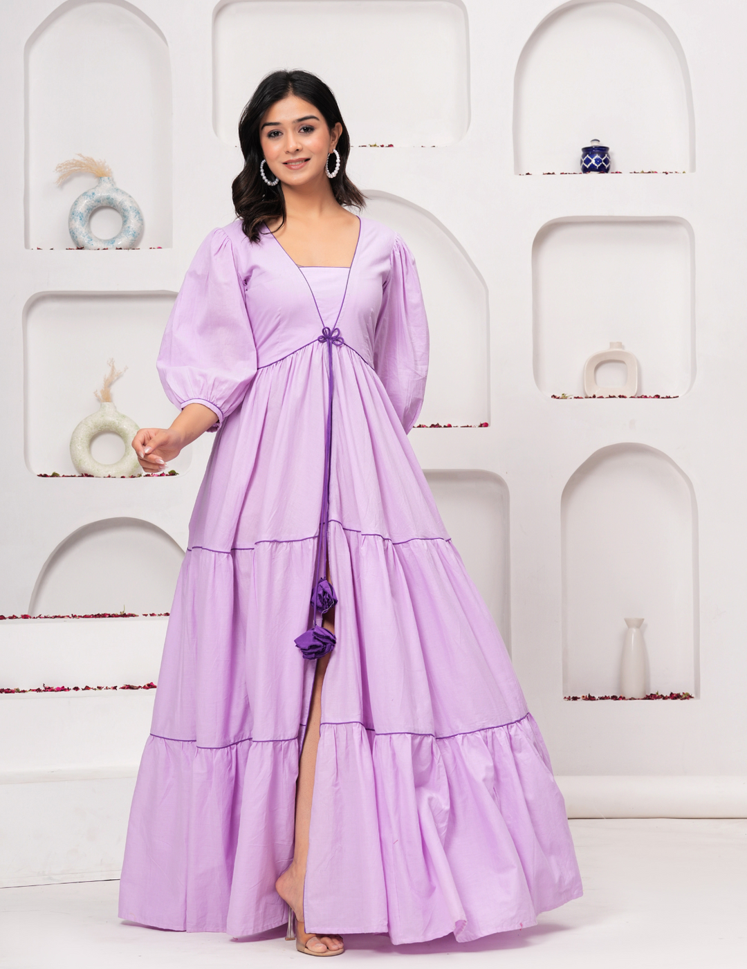 Lavender Dream Tiered Maxi Dress