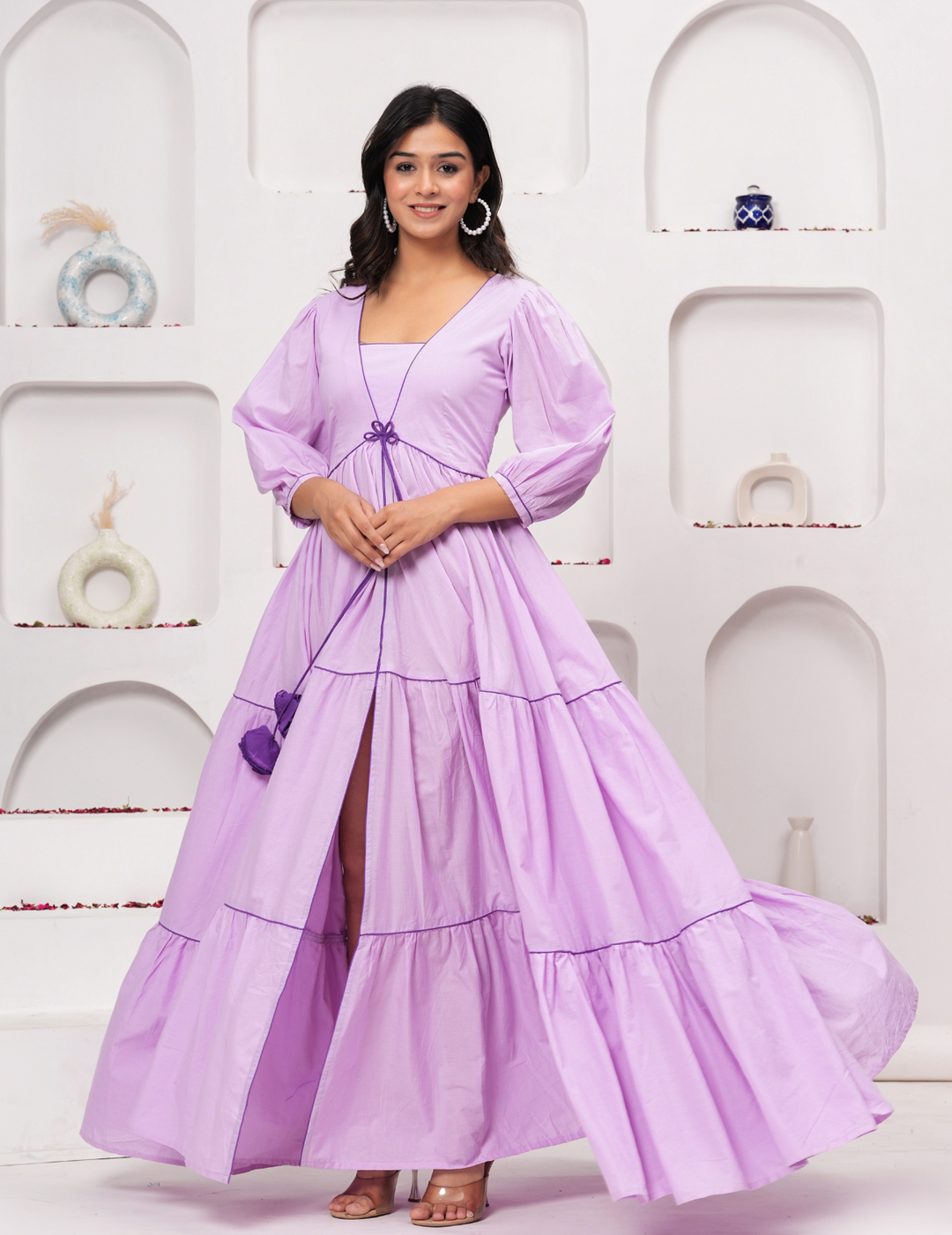 Lavender Dream Tiered Maxi Dress