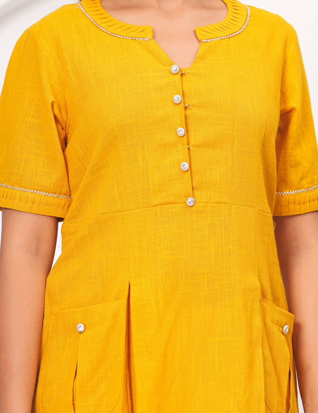 Sunshine Yellow Button-Down Kurta