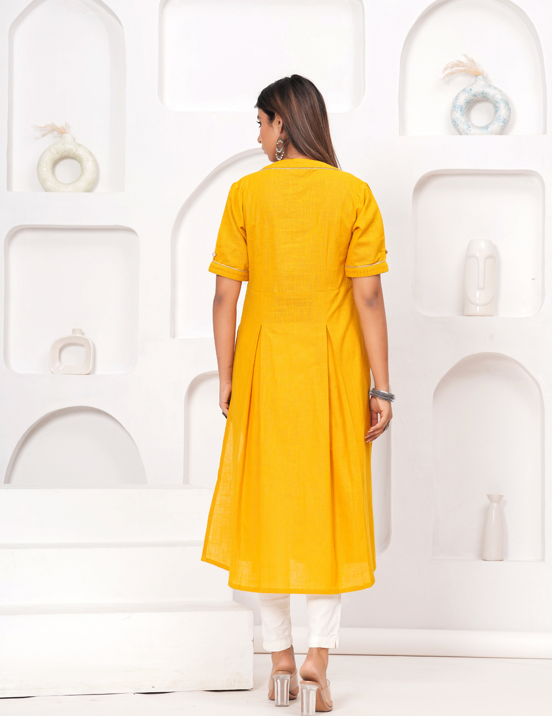 Sunshine Yellow Button-Down Kurta