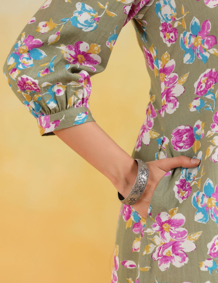 Mehak A-Line Cotton Flax Kurta