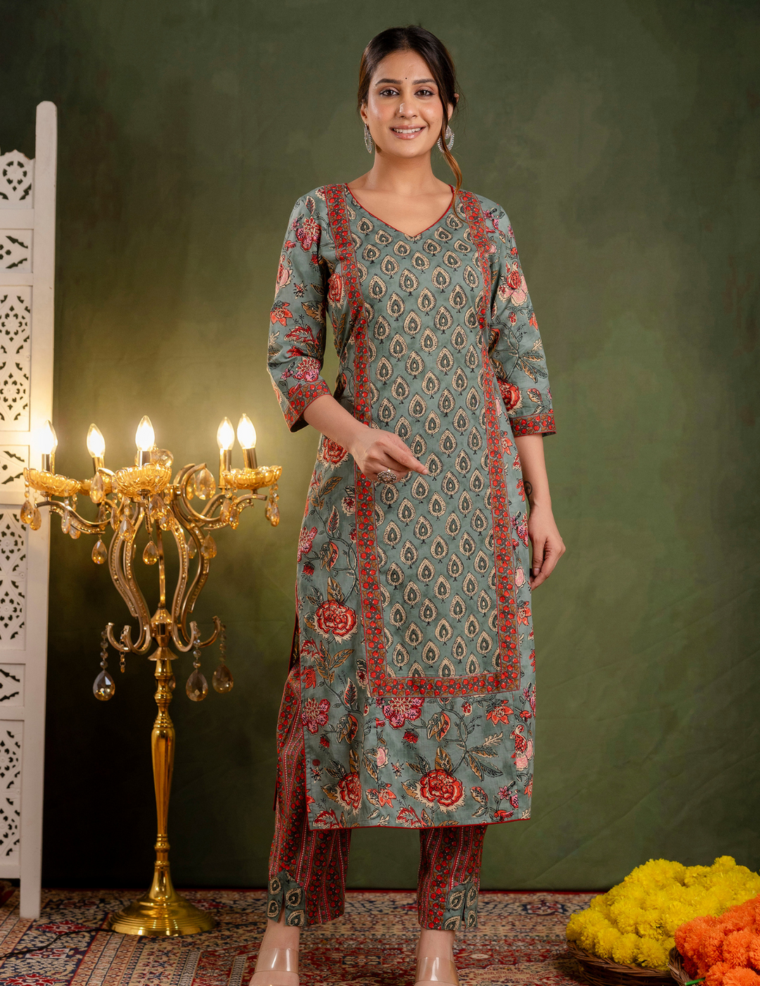 Sage Green Kurta Set