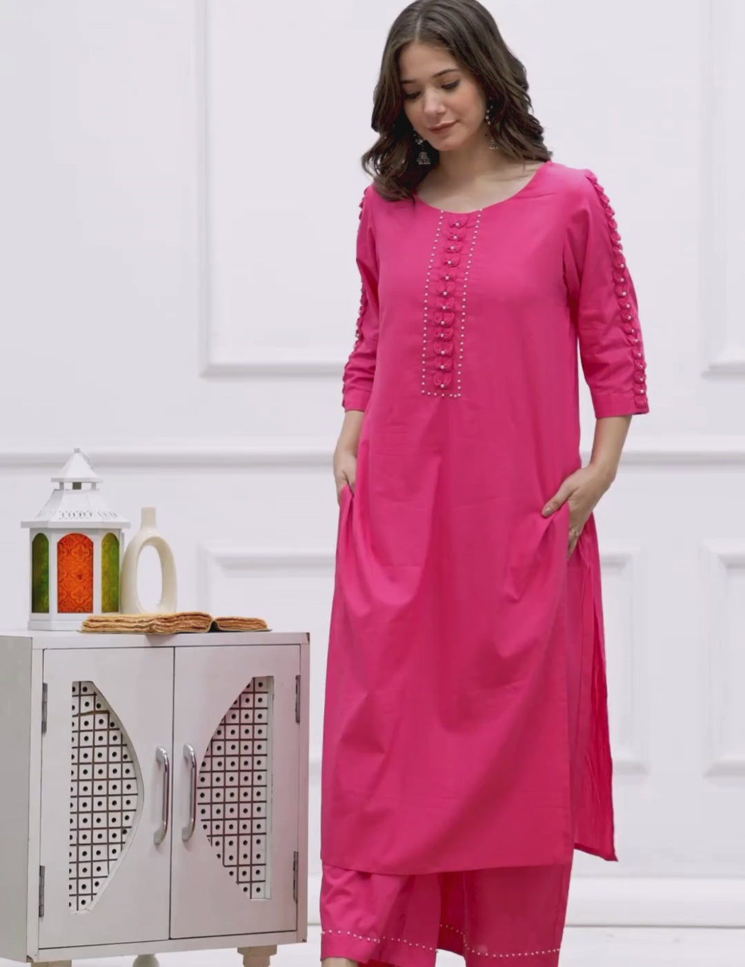 Chic Pink Kurta with Palazzo