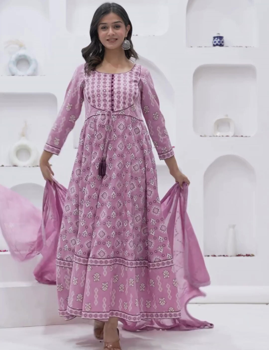 Orchid Pink Anarkali Set