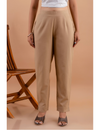 Cotton Flax Pants - Beige