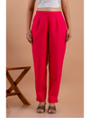 Cotton Flax Pants - Hot Pink